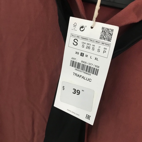 NEW Zara Orange Button Down Oversized Blouse - Picture 10 of 10